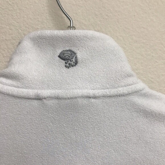 Mountain Hardwear Fleece Jacket Sz XS Full Zip Long Sleeve Pockets Gray White Mi - Picture 3 of 11
